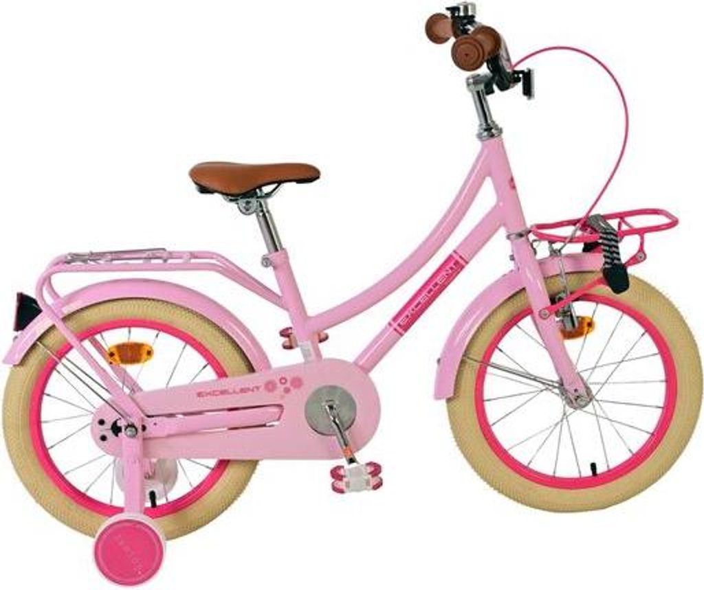 Volare Excellent Kinderfahrrad - Mädchen - 16 Zoll - Rosa