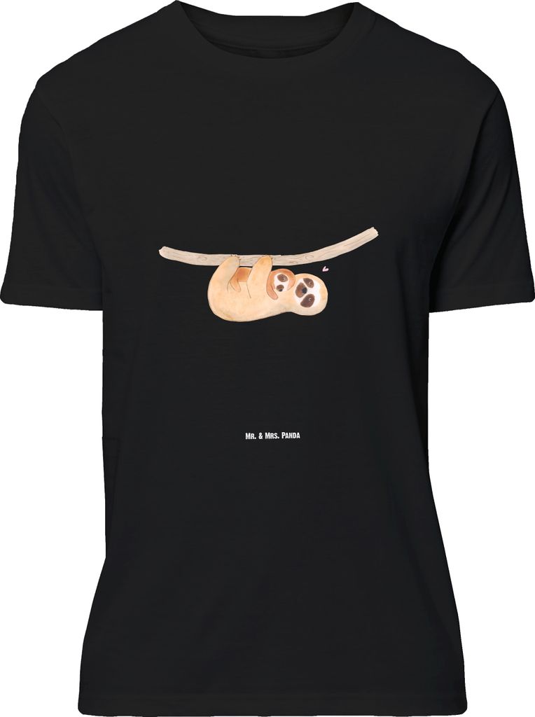 Mr. & Mrs. Panda Größe M T-Shirt Faultier Kind - Schwarz - Geschenk, Tshirt, Liebe, Mutter, Herren, Mom-life, mit Spruch, Mama, Baby, Shirt