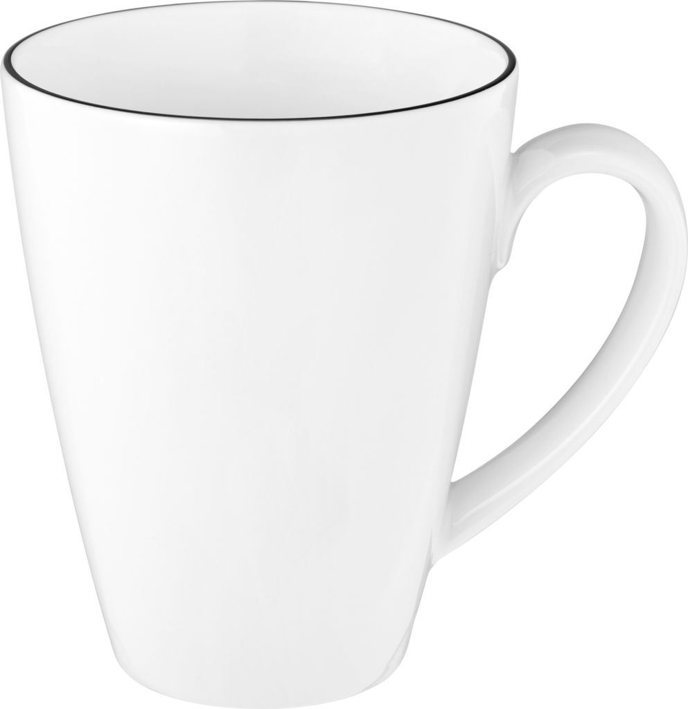 Seltmann Lido Black Line Becher mit Henkel 0,35 l Tasse Porzellan