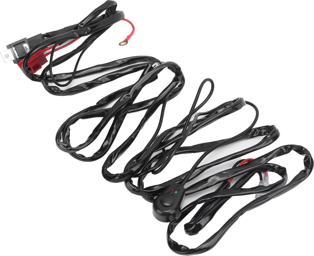 3 m Schalter-Kabelbaum, 40 A, 12 V, LED, 1 V1, wasserdichtes Scheinwerferkabel für ATV, Auto, Motorrad, Schiff