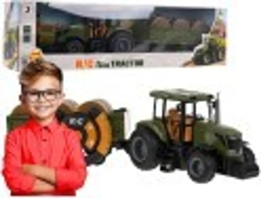 Tracteur agricole avec remorque pour éviter l'ennui des enfants
