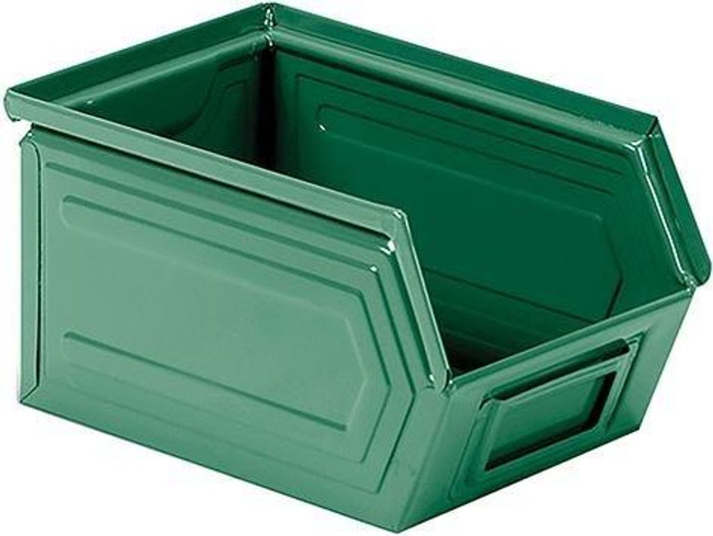 Stahlbehälter GR.2 GRÜN RAL6011 MM B=140 T=230 H=130
