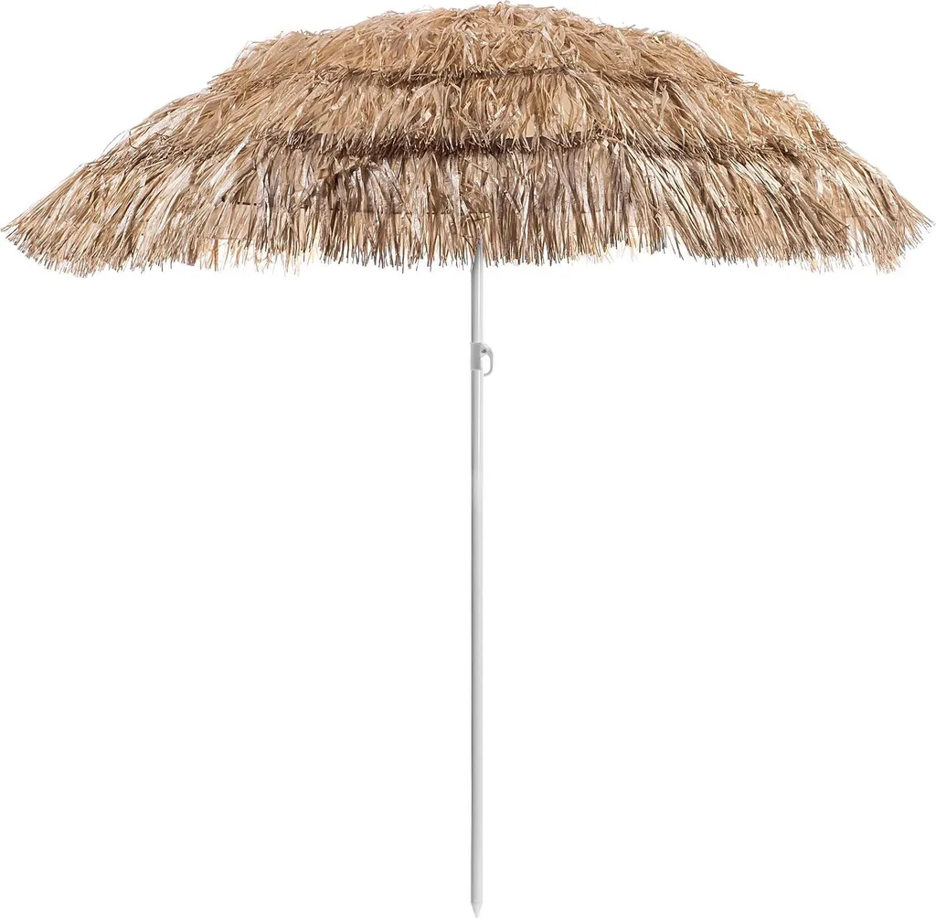 Ombrellone Hawaii - Ombrellone da spiaggia e da giardino - Regolabile - Pieghevole - Per terrazza e balcone - 155 cm