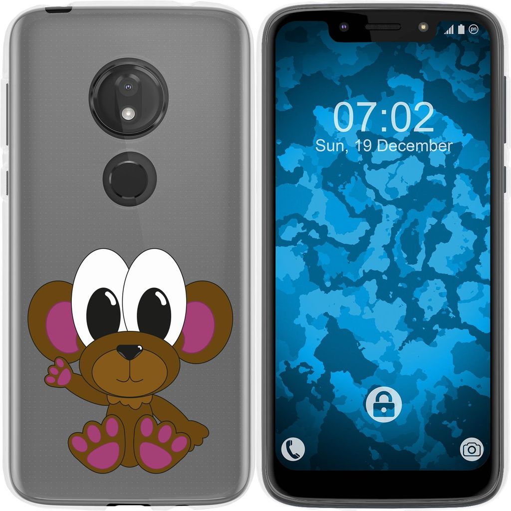 PhoneNatic Case kompatibel mit Motorola Moto G7 Play Silikon-Hülle Cutiemals M3