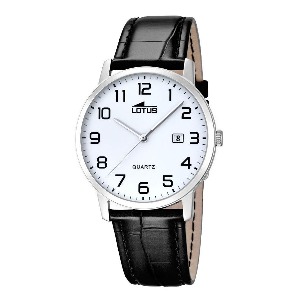 LOTUS COVENTRY Uhr Herrenuhr Lederarmband Datum schwarz