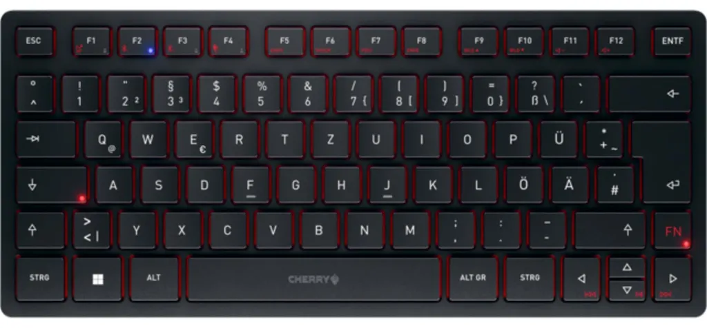 Clavier sans Fil Rechargeable CHERRY KW 9200 Mini Noir Multi-Dispositif - 2