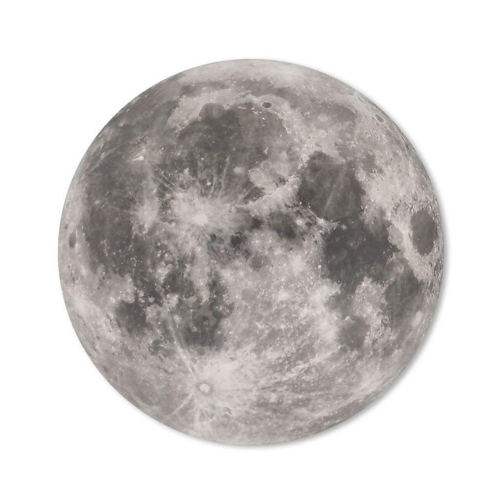 MuchoWow Mauspad Mousepad Mond - Weltraum - Schwarz - Weiß 50x50 cm - Mousepads - Maus Mat - Pad - Mausunterlage - Vinyl