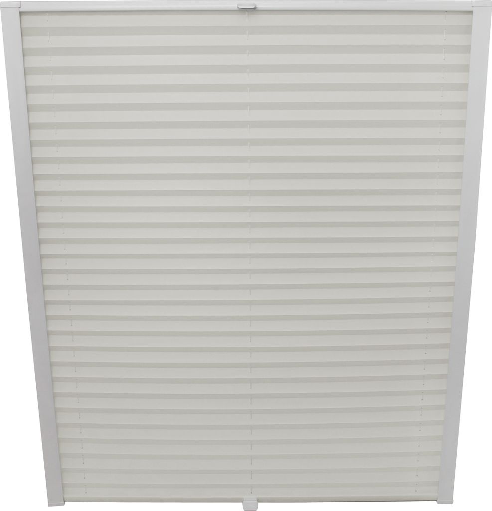 Dachfenster Plissee zum Bohren verspannt Zubehör Farbe: Vanille, Größe: SK08 - B): 97,3cm x H): 121,5cm