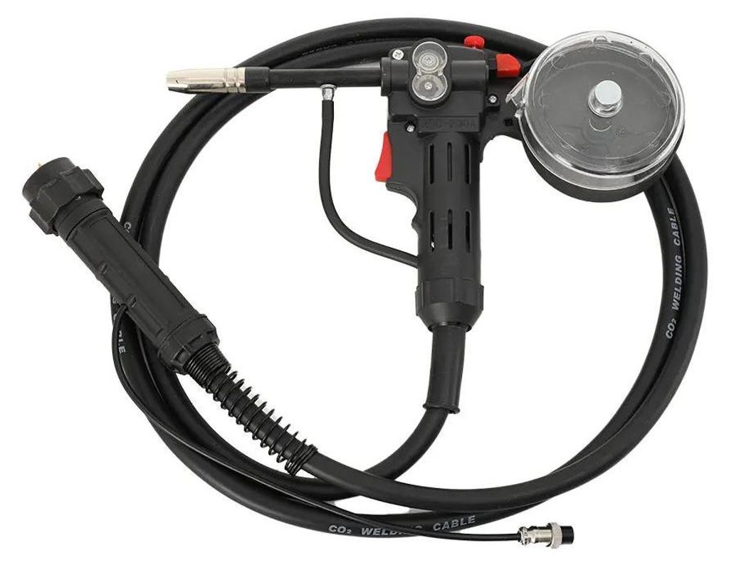 MIG Spool Gun - MIG/MAG Schweißbrenner - Drahtvorschub mit DC-Motor - Kabellänge 3 m - EU-Stecker - Für professionelle Schweißgeräte