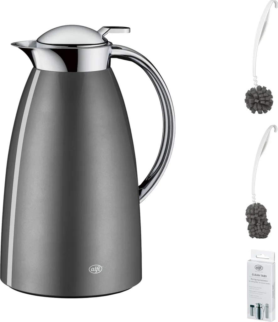 Set Risparmio Alfi GUSTO 1L Grigio Spazio + Spazzola Pulizia Professionale