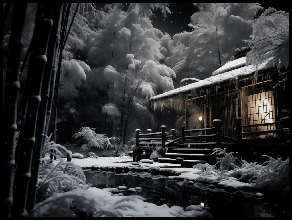 Plakat 100x75cm Traditionelles Japanisches Haus