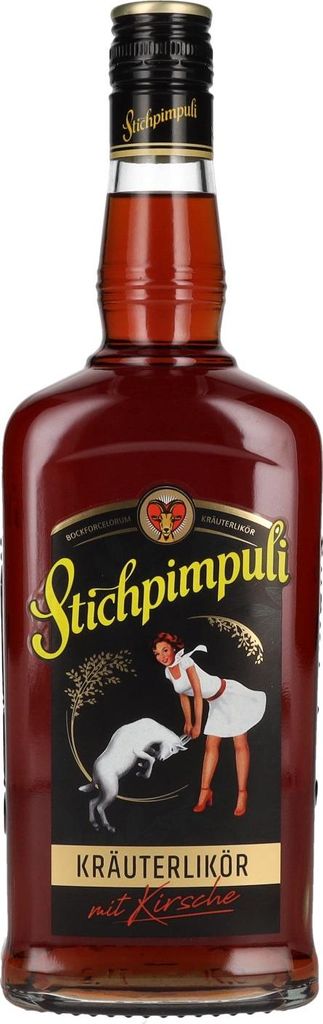 Stichpimpuli Bockforcelorum Kräuterlikör avec Kirsche 35% Image du produit 