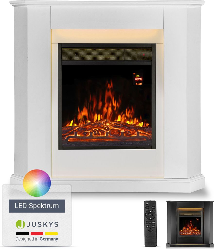 Juskys Elektrokamin 1000 / 2000 W - Eckkamin mit Heizung, Produktbild 