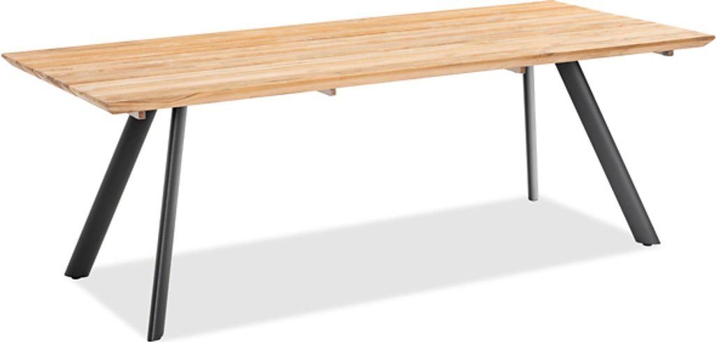Niehoff Valletta Tisch Tischplatte Teak recycelt/ Aluminiumgestell 220x95x76 cm
