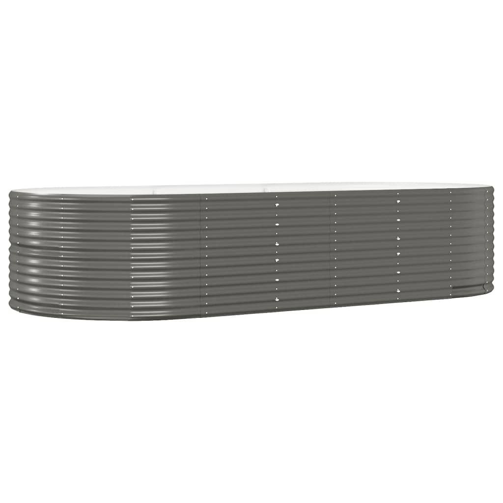 vidaXL Hochbeet Grau 291x140x68 cm Verzinkter Stahl Produktbild 