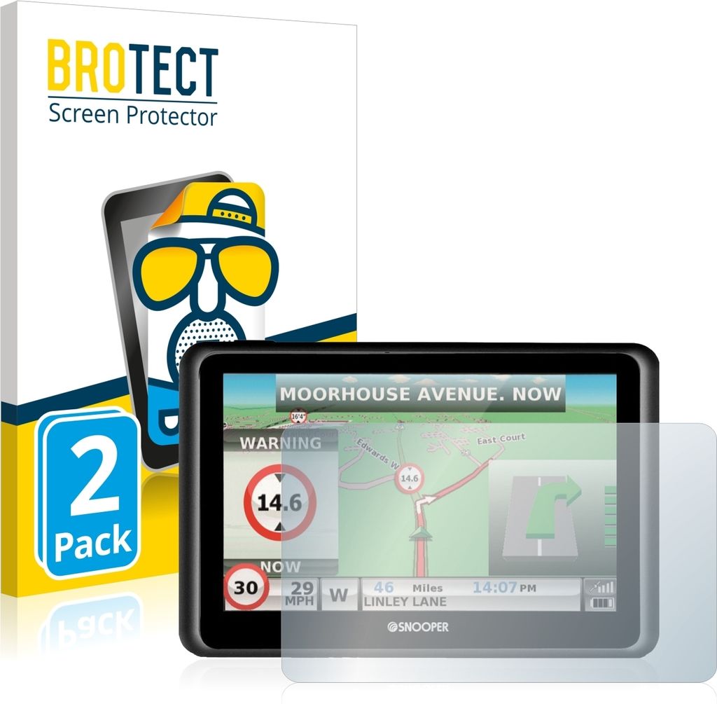 2x BROTECT Schutzfolie für Snooper Truckmate S6900 Displayschutz Displayschutzfolie Folie Matt Entspiegelungsfolie