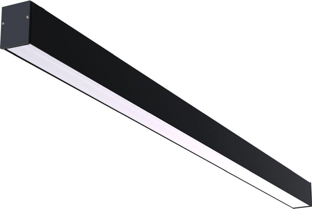LED Deckenlampe Aluminium neutralweißes Licht 4000 K 3610 lm Schwarz länglich