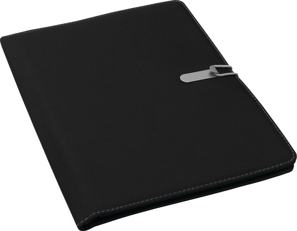 Schreibblock Konferenzmappe A4 Verschlussband Schreibmappe Dokumentenmappe Grau