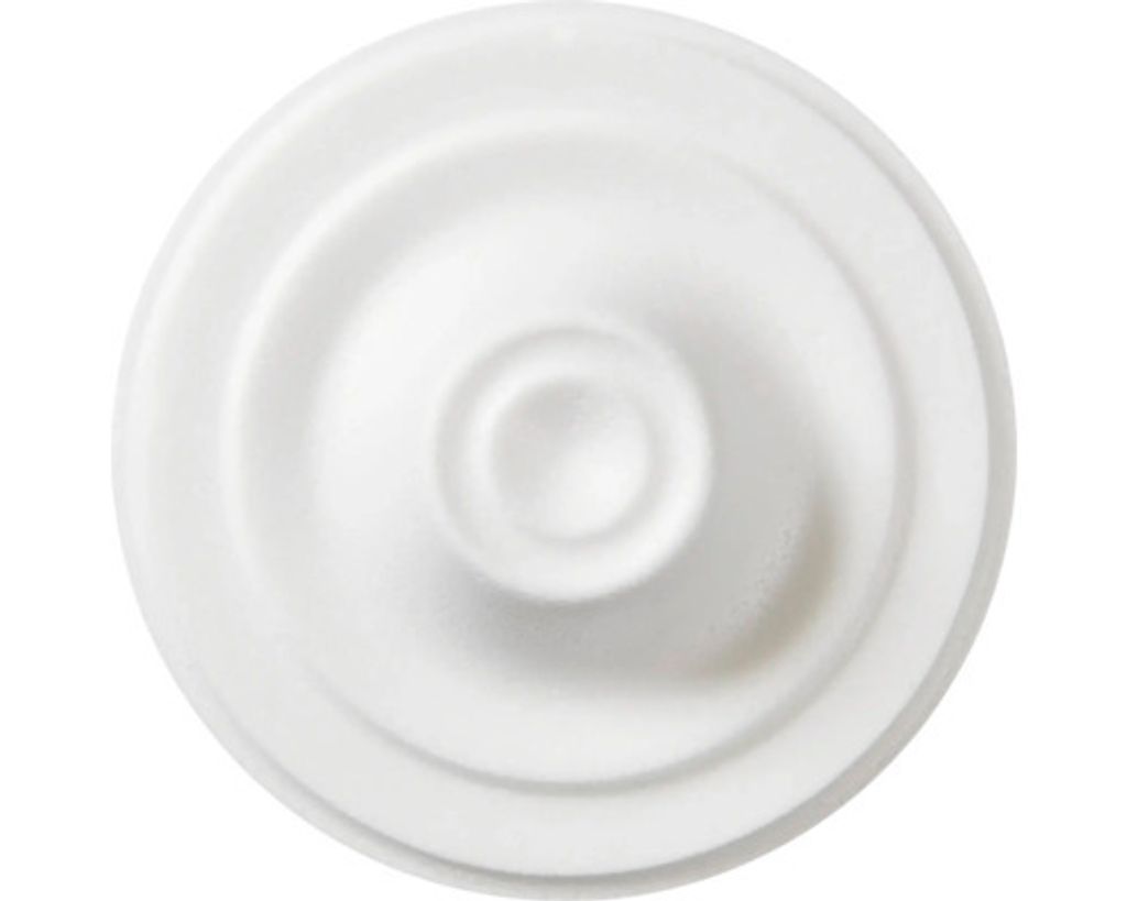 Rosette B9, modern, mit 15,5 cm Breite und 5 cm Höhe, vollständig recycelbar