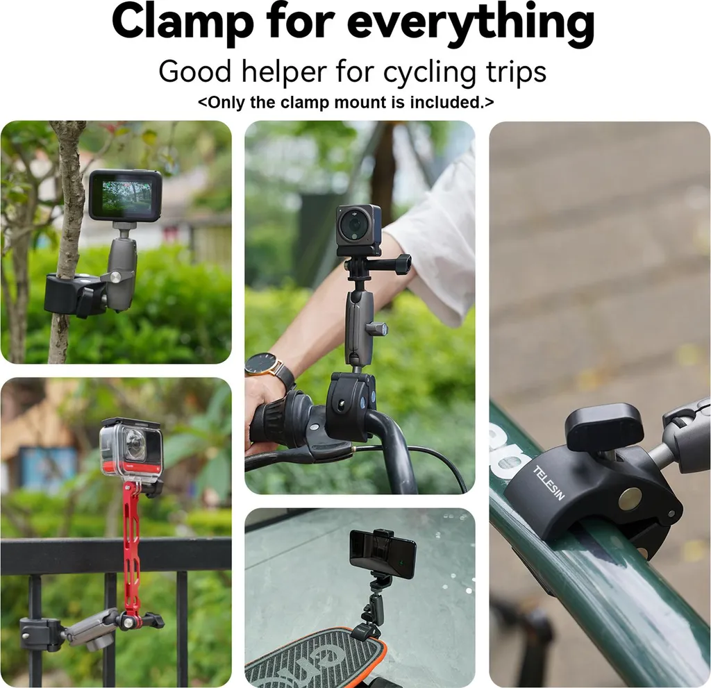 Supporto 360° TELESIN per Viaggi in Moto e Bici - GoPro 11/10