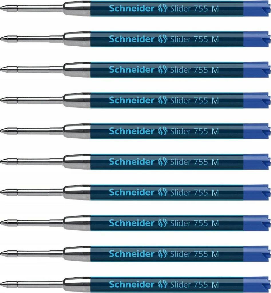 Schneider Mine 755 M Lot de 10 Recharges Bleues pour Bureau et Études