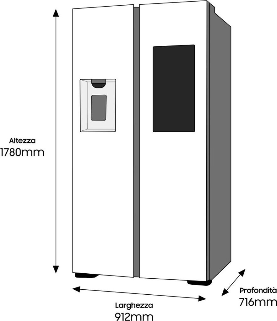 Samsung RS6HA8891SL EF Side-by-Side, E, 614 l, Edelstahl Produktbild 5