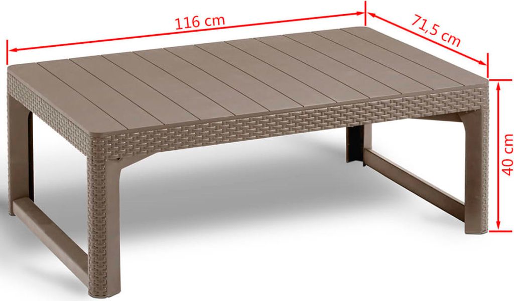 Keter Gartentisch Lyon Cappuccino-Braun Produktbild 2