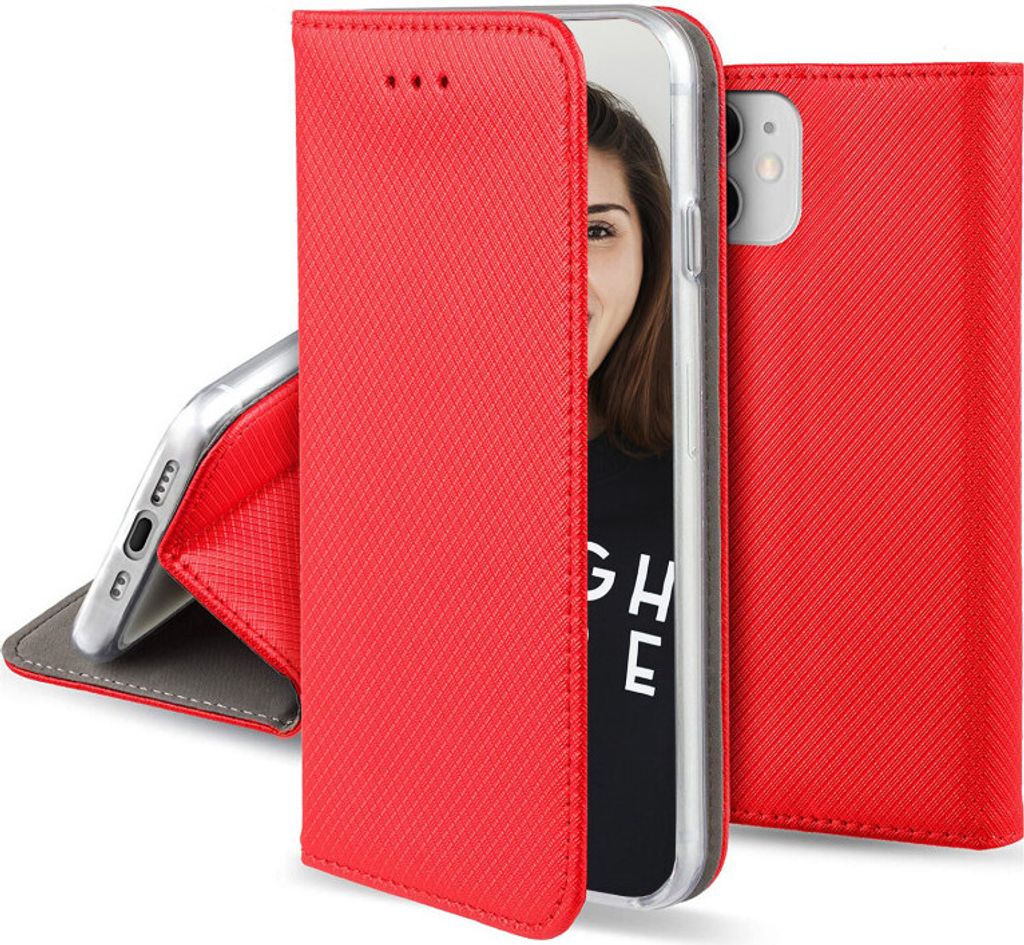 Etui Smart Magnet do iPhone 15 Pro 6,1" czerwone Zdjęcie produktu 1