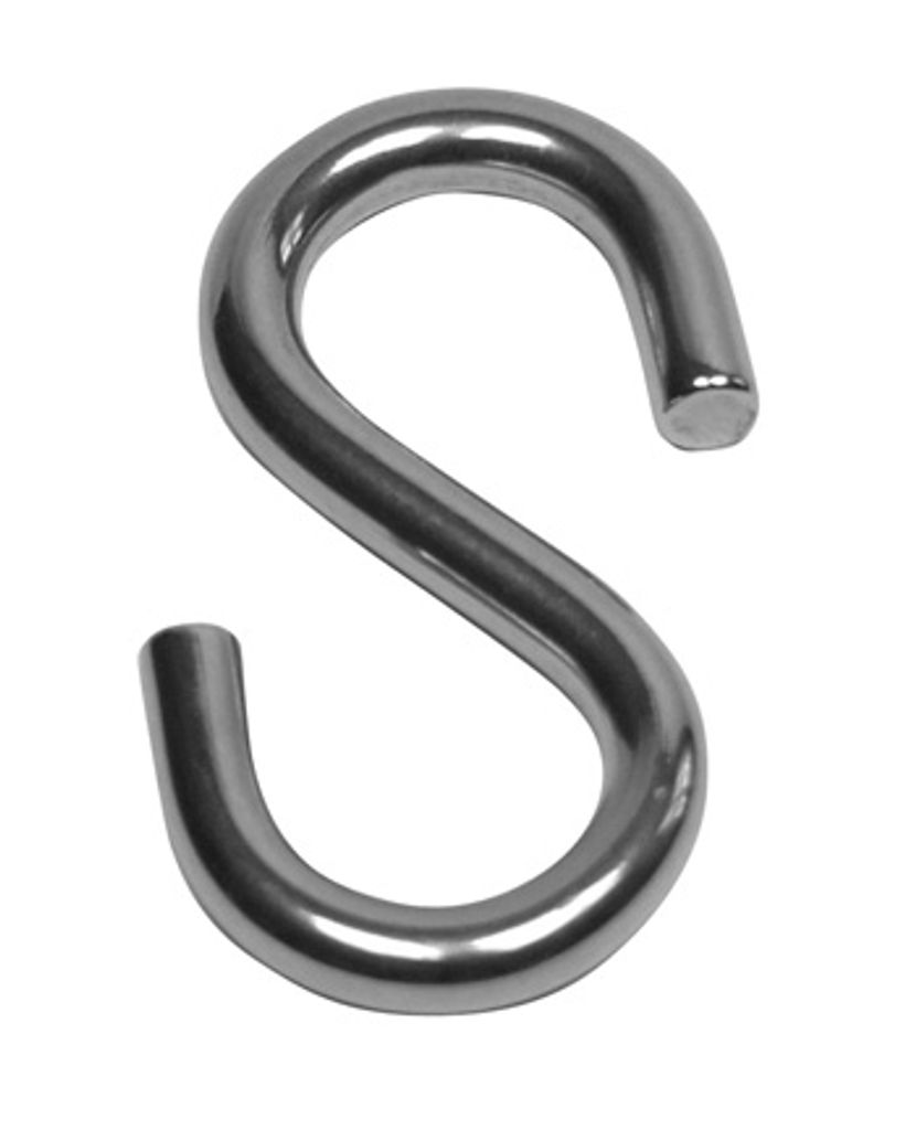 S-Haken, symmetrisch, 8mm, Edelstahl A2