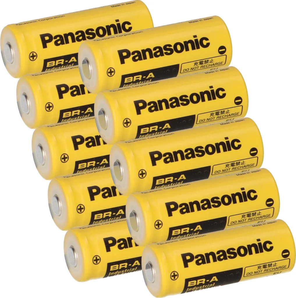 Pile 3V BR17455 Panasonic BR-A 1800mAh haute capacité longue durée x10