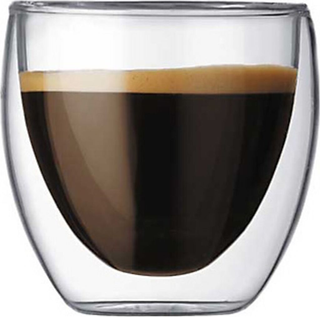 Bodum - Pavina Espresso - Glas - doppelwandig 0,08l - 2er Set