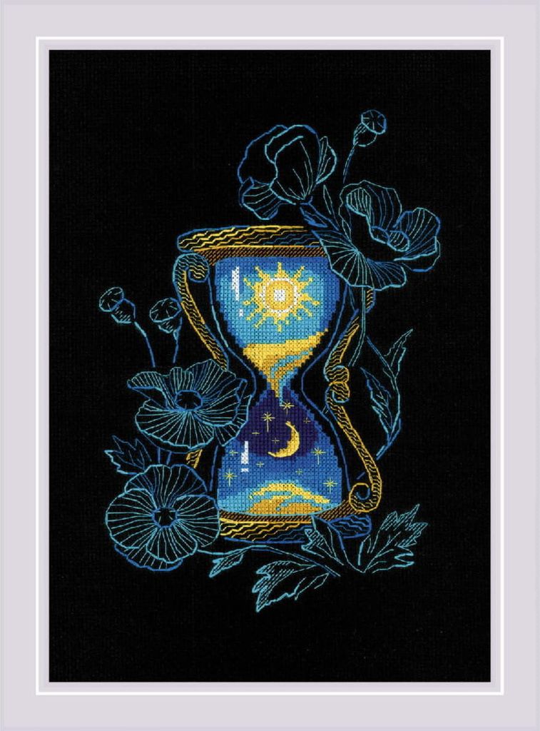 Riolis Kreuzstich Set "Magie der Zeit", Zählmuster, 21x30cm