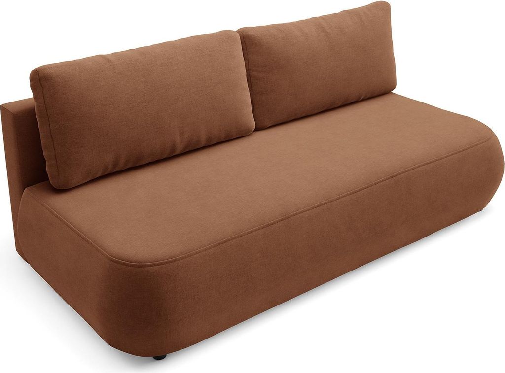 Brugnato - Zweisitzer-Schlafsofa, 210x106 cm Orange, mit Stauraum
