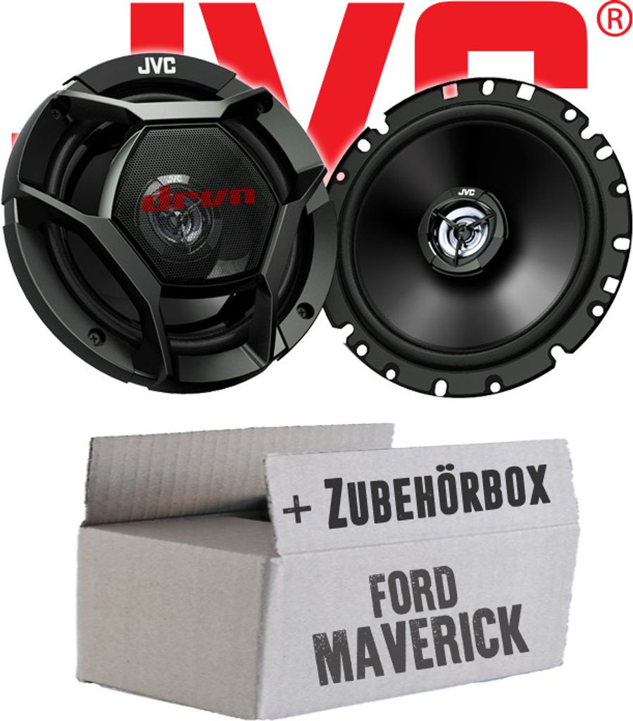 JVC CS-DR1720 - 16,5cm 2-Wege Koax-Lautsprecher - Einbauset passend für Ford Maverick 2 Front Heck - justSOUND