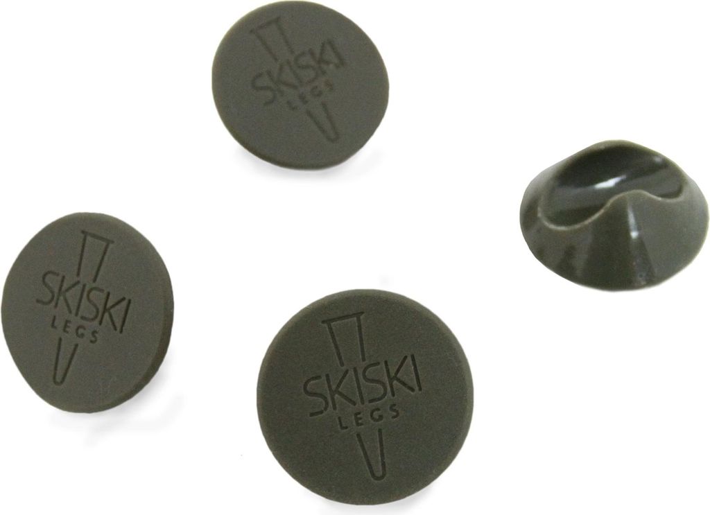 Haarnadelbein-Schoner x4, 12 mm, grau. Bodenschutz für Tisch, Stuhl, Bank und Schreibtisch. Mit SkiSki Ski-Glide für leichtes, reibungsarmes Vers...