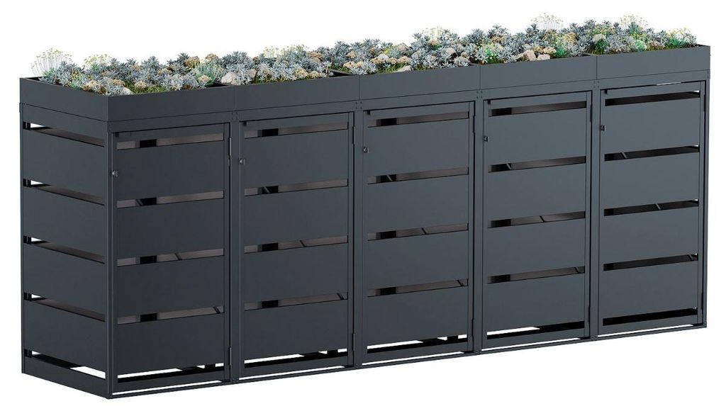 Mülltonnenbox Egon 5er 120 Liter in Anthrazit