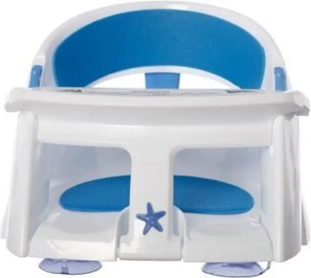 Seggiolino da bagno, super confortevole, indicatore di calore, da 6 a 24 mesi fino a 13 kg, bianco