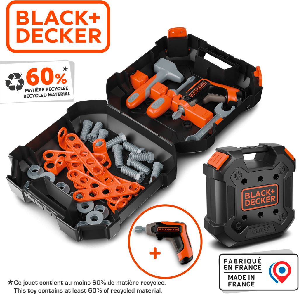 Smoby Black+Decker Spielzeug-Werkzeugkoffer für Kinder ab 3 Produktbild 