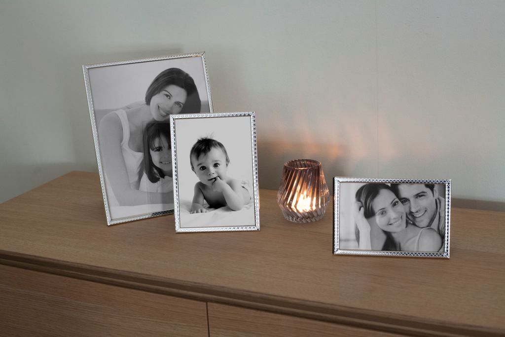 Fink KAYLA, Bilderrahmen 10x15 cm, Glas, versilbert, Metall, silberfarben, L. 10.7 cm, B. 15.7 cm, H. 1.4 cm 133218