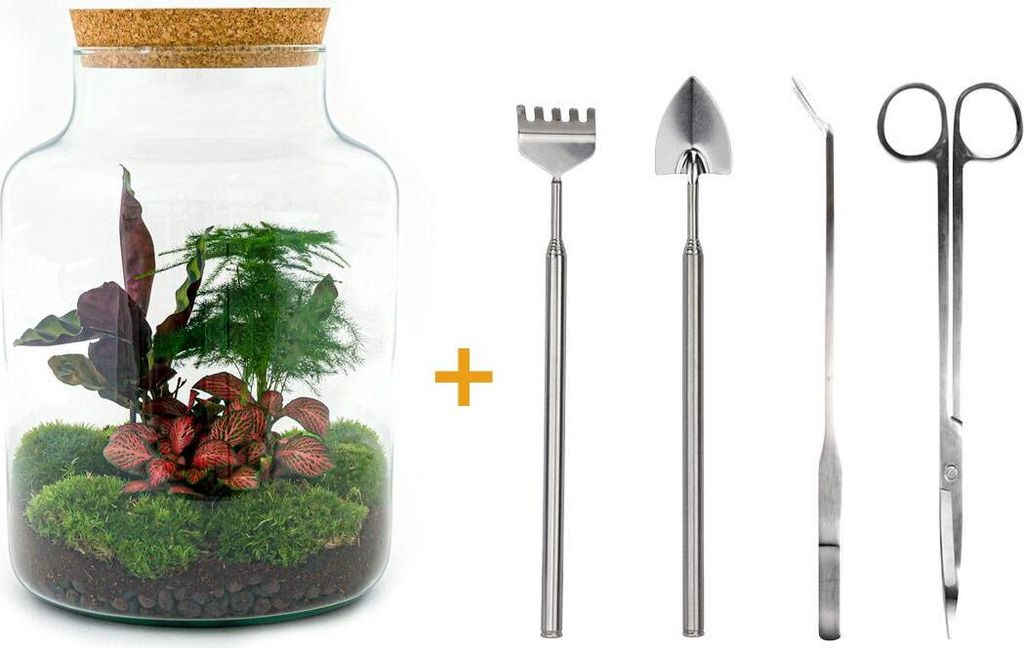 Urbanjngl Flaschengarten Milky Set (Rake, Shovel, Tweezer, Produktbild 