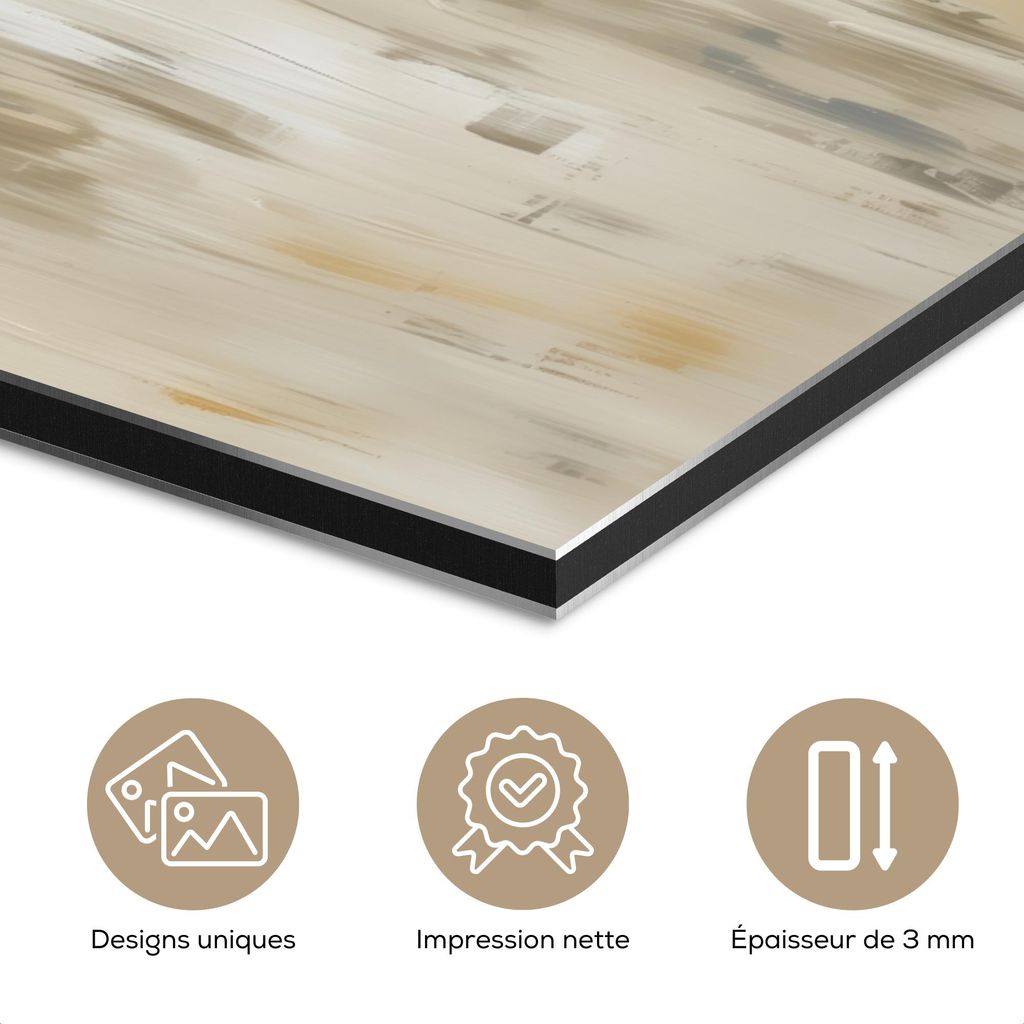 MuchoWow Wanddekoration Metall Metallbild Wandkunst 40x20 cm Farbe - Gold - Besteck MuchoWow Aluminium Gemälde - Bild - Aluminium