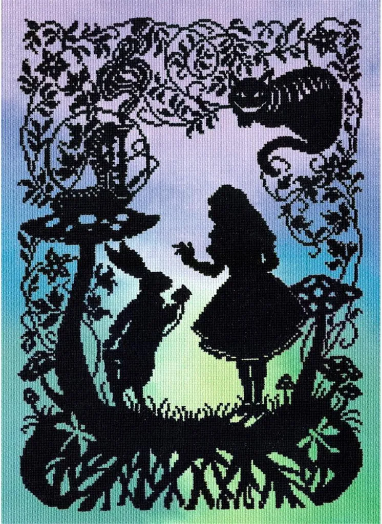 Cadeau Broderie Alice au Pays des Merveilles - Kit Point de Croix Créatif