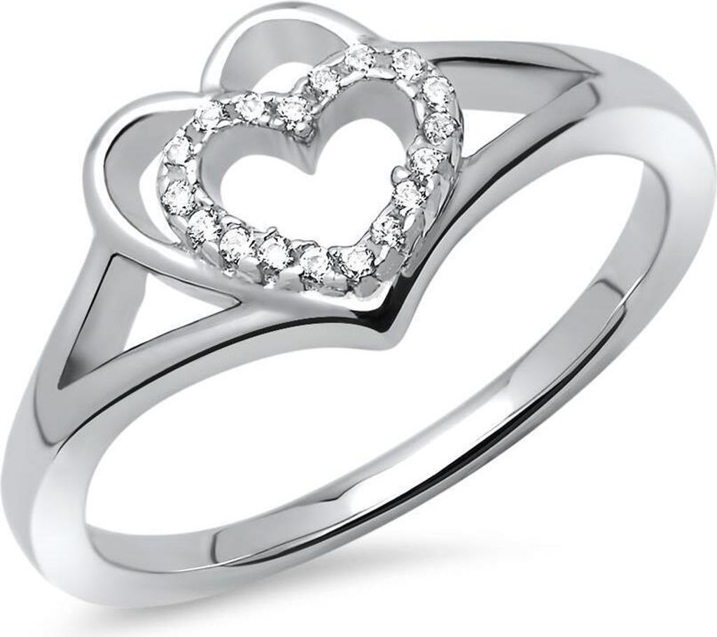 Herzring mit Zirkonia SR0365 (Größe: 52mm)