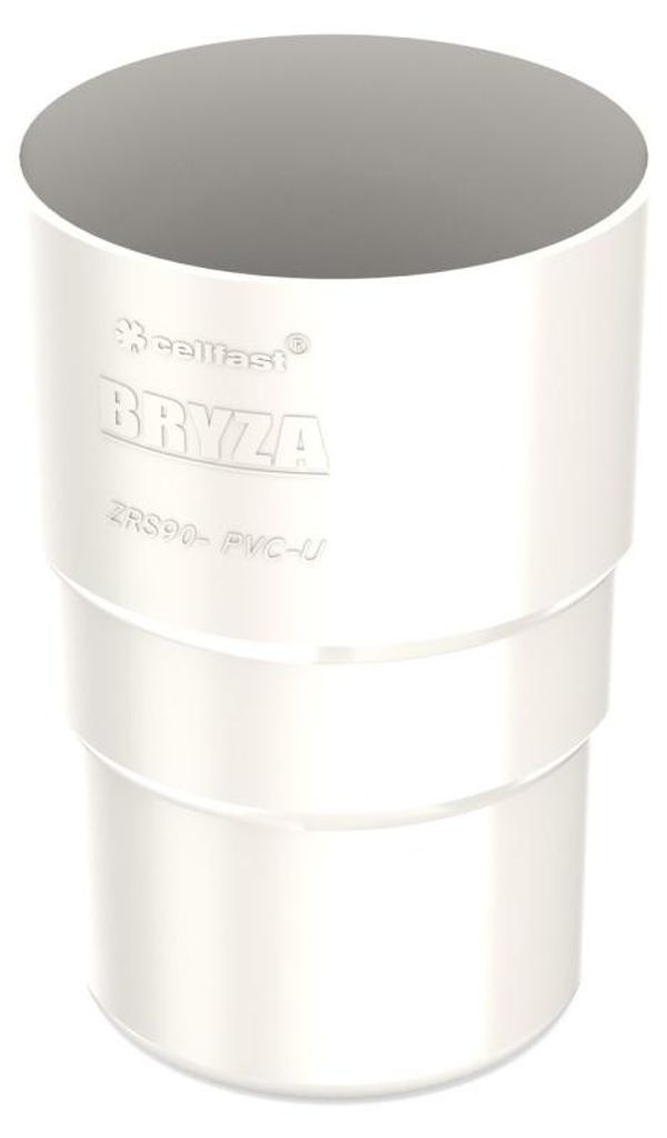 BRYZA Kunststoff Fallrohrverbinder Ø 90 mm, Weiß RAL 9010 Produktbild 