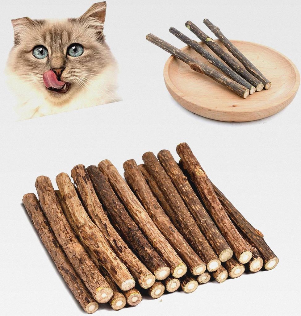 Katzenminze Sticks für Katzen,30 Stück Katzenminze Sticks Katzen Zahnpflege Zahnbürste Katze Kausticks Spielzeug Katzen Kauhölzer für Zahnpfle...