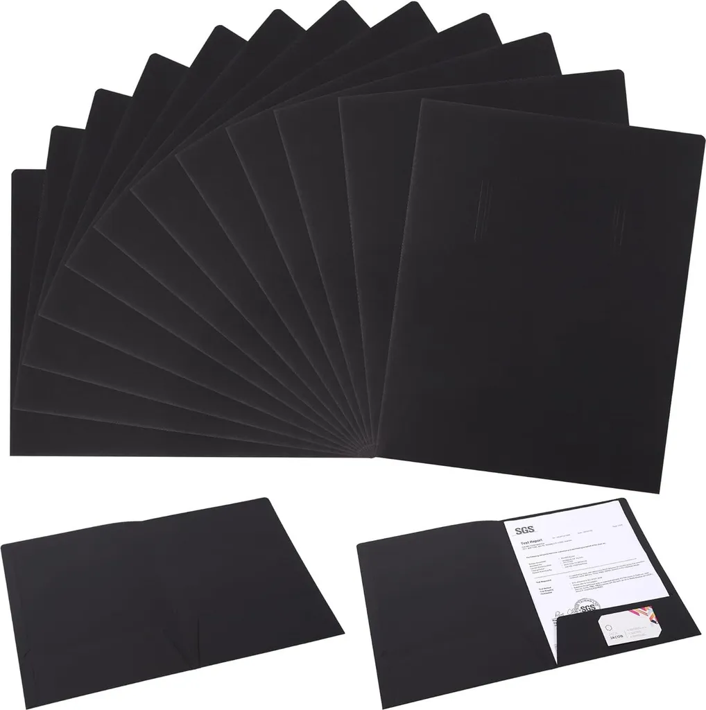 Rangez vos Documents A4 sans Plis avec la Pochette Kraft Noir Allecto 12x