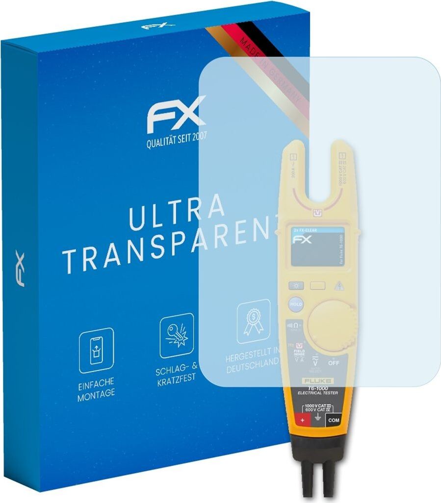 atFoliX FX-Clear 2x Schutzfolie kompatibel mit Fluke T6-1000 Displayschutzfolie