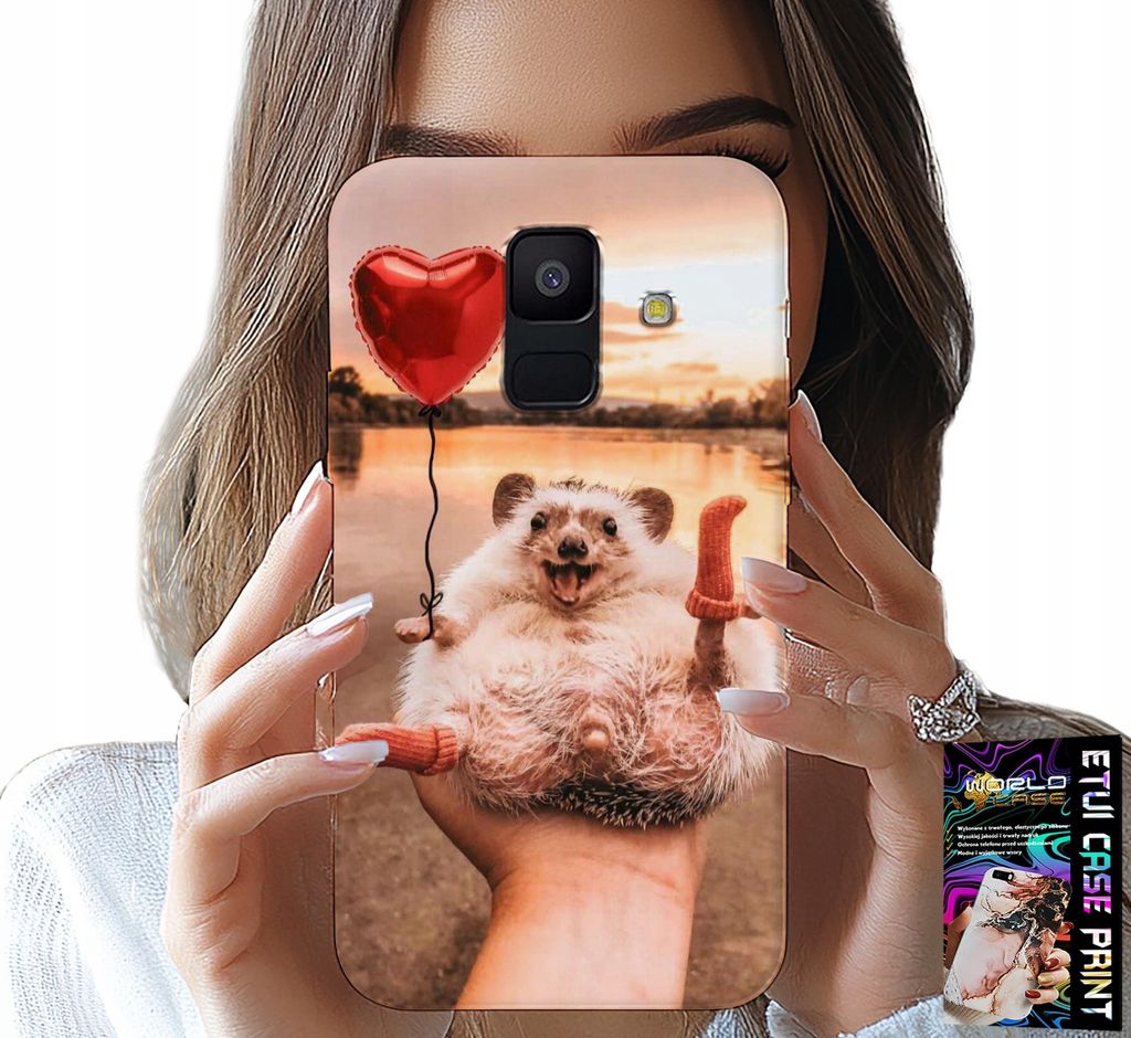 Hülle Für Samsung A6 2018 - Bedruckter Süsser Zwergigel, Hülle
