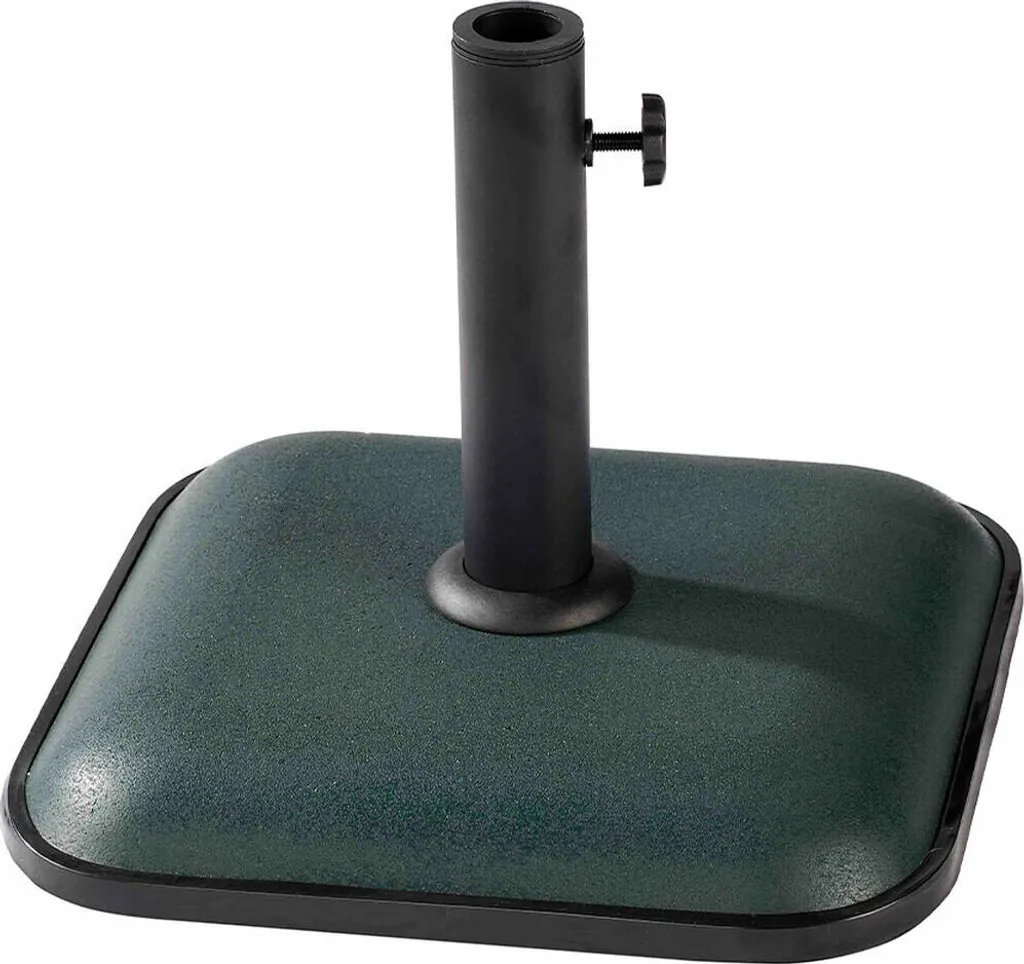 Base de Parasol pour Jardin et Terrasse Marbueno Béton 11kg Vert 35cm