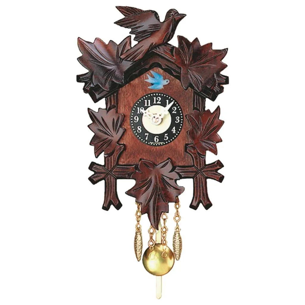 Horloge à quartz avec balancier - Pendule murale style Forêt-Noire